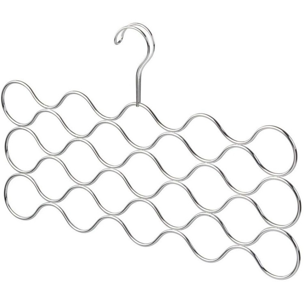 Galge för sjalar i metall , WAVE 23 LOOP, 42 x H 26 cm, Silver i gruppen Förvaring / Garderobsförvaring / Galgar och hängare hos SmartaSaker.se (40948)
