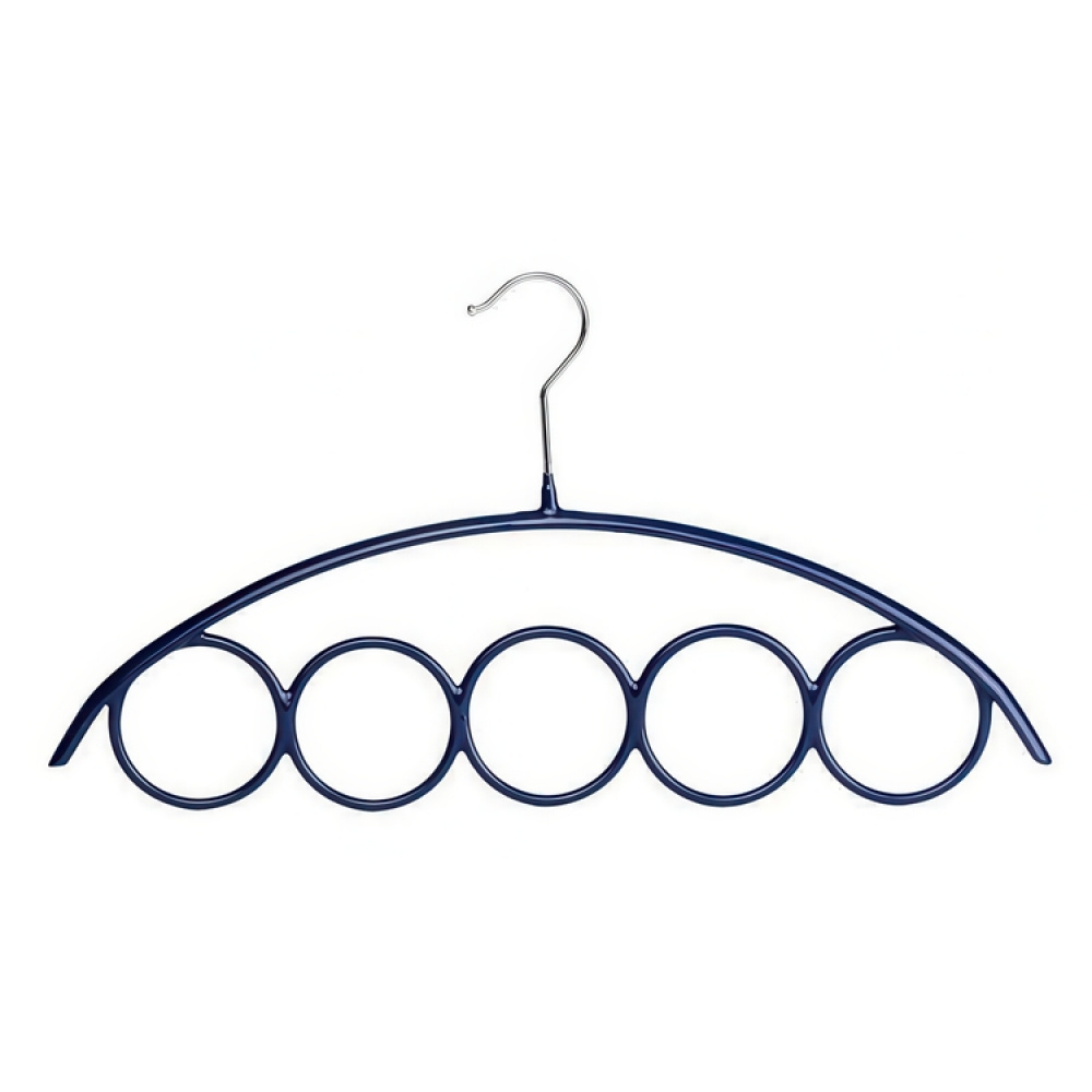 Galge för sjalar och halsdukar, BLUE 5 LOOP SCARF HOLDER, 42 cm, Blå i gruppen Förvaring / Garderobsförvaring / Galgar och hängare hos SmartaSaker.se (40949)