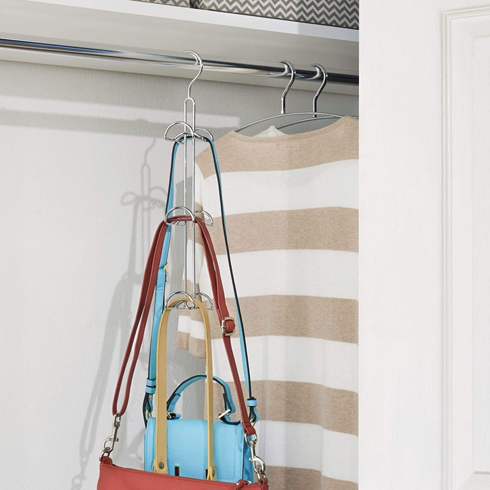Galge för väskor CLASSICO HANDBAG HANGER, 10 x H 40 cm, Silver i gruppen Förvaring / Garderobsförvaring / Väskförvaring hos SmartaSaker.se (40957)