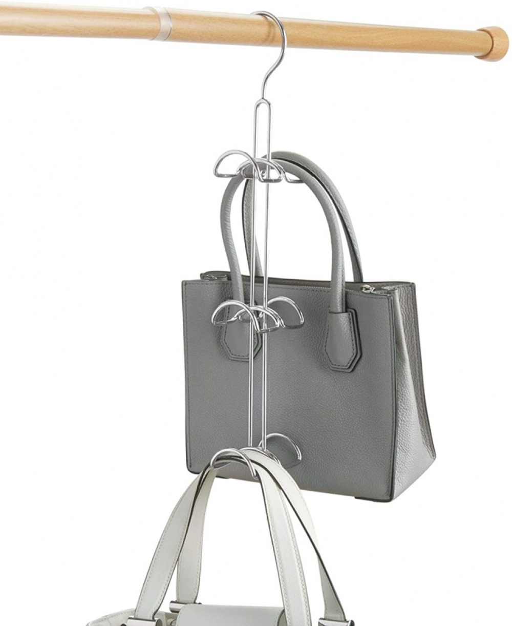 Galge för väskor CLASSICO HANDBAG HANGER, 10 x H 40 cm, Silver i gruppen Förvaring / Garderobsförvaring / Väskförvaring hos SmartaSaker.se (40957)