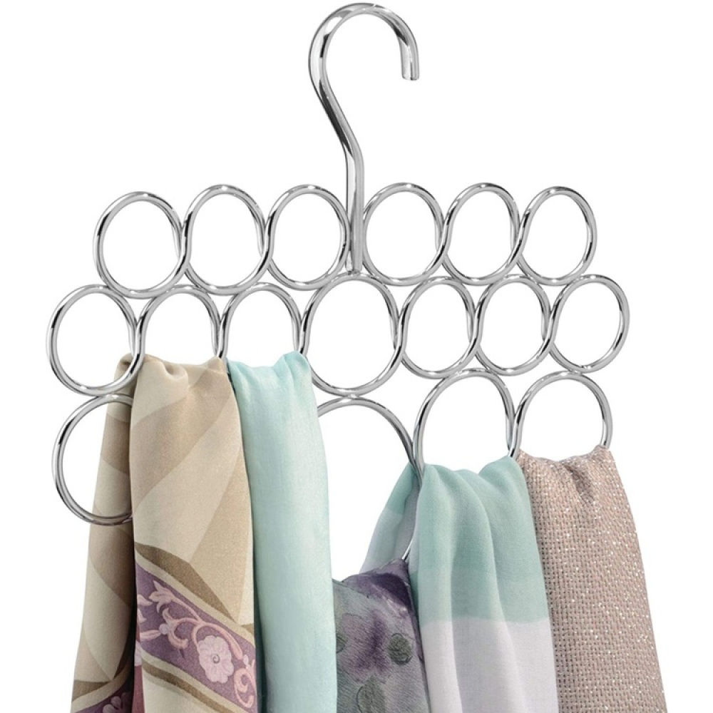 Galge i metall, för sjalar och scarfs, 18 SMALL LOOPS, Silver i gruppen Förvaring / Garderobsförvaring / Galgar och hängare hos SmartaSaker.se (40967)