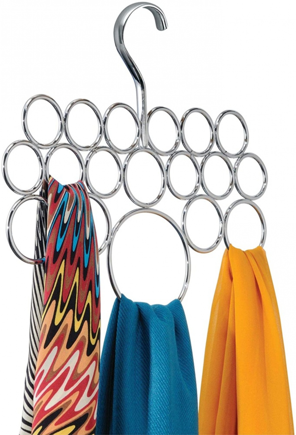 Galge i metall, för sjalar och scarfs, 18 SMALL LOOPS, Silver i gruppen Förvaring / Garderobsförvaring / Galgar och hängare hos SmartaSaker.se (40967)