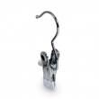 Galgkrokar med klämmor, 4 st, ANTI-SLIP, Silver / Vit Galgkrokar med klämmor, 4 st, ANTI-SLIP, Silver / Vit