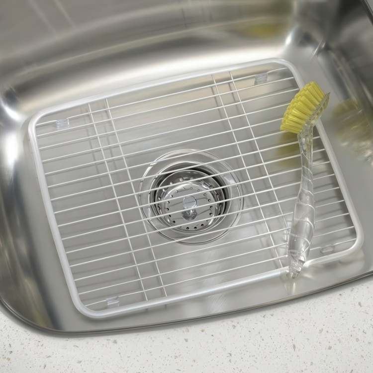 Galler för diskhon / diskbänken, SINK PROTECTOR GRID, 26 x 33 cm, Silvervit i gruppen Förvaring / Köksförvaring / Diskställ och diskbänk hos SmartaSaker.se (40984)