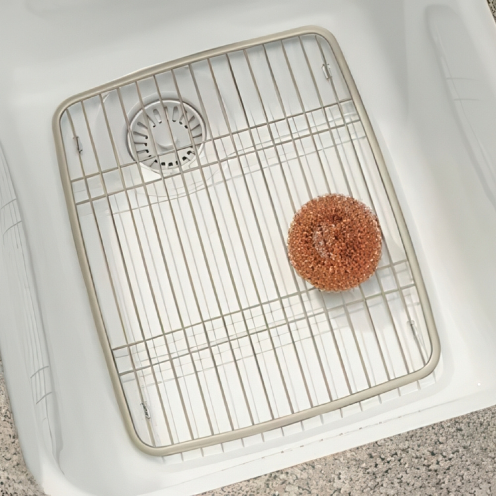 Galler för diskhon / diskbänken, SINK PROTECTOR GRID, 26 x 33 cm, Silvervit i gruppen Förvaring / Köksförvaring / Diskställ och diskbänk hos SmartaSaker.se (40984)