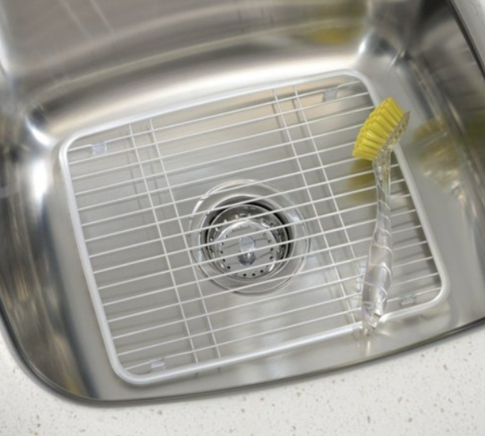 Galler för diskhon / diskbänken, SINK PROTECTOR GRID, 26 x 33 cm, Silvervit i gruppen Förvaring / Köksförvaring / Diskställ och diskbänk hos SmartaSaker.se (40984)