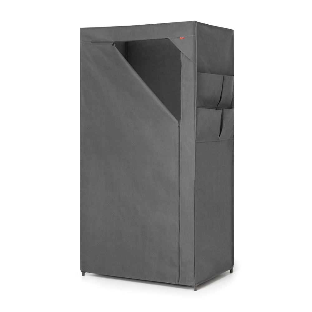Garderob, Flyttbar, ARMARIO ROPERO, 79 x 45 x H 155 cm, Grå i gruppen Förvaring / Garderobsförvaring / Klädgarderober hos SmartaSaker.se (40986)