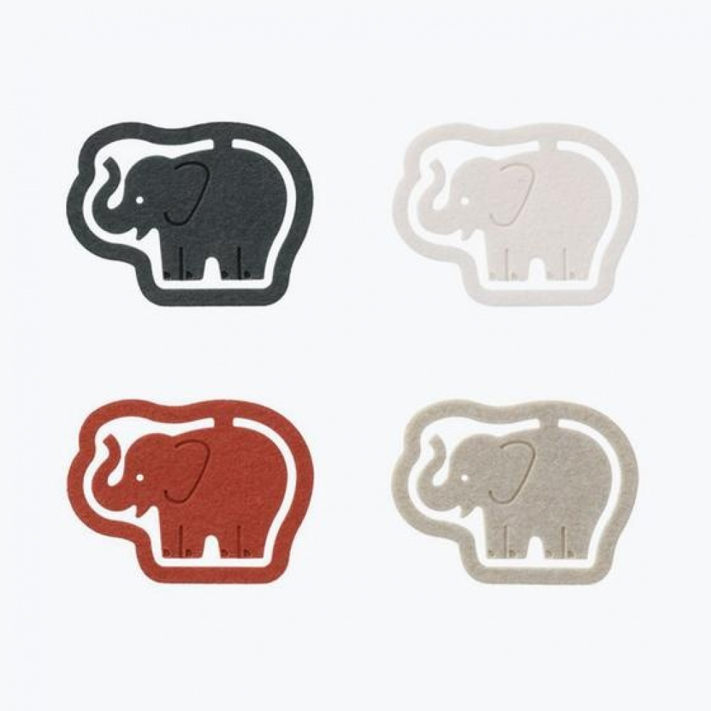 Gem av återvunnen papp, Elefanter, 16 st, P-CLIPS - PAPER ELEPHANTS, Midori, Mix i gruppen Förvaring / Kontorsmaterial hos SmartaSaker.se (40989)
