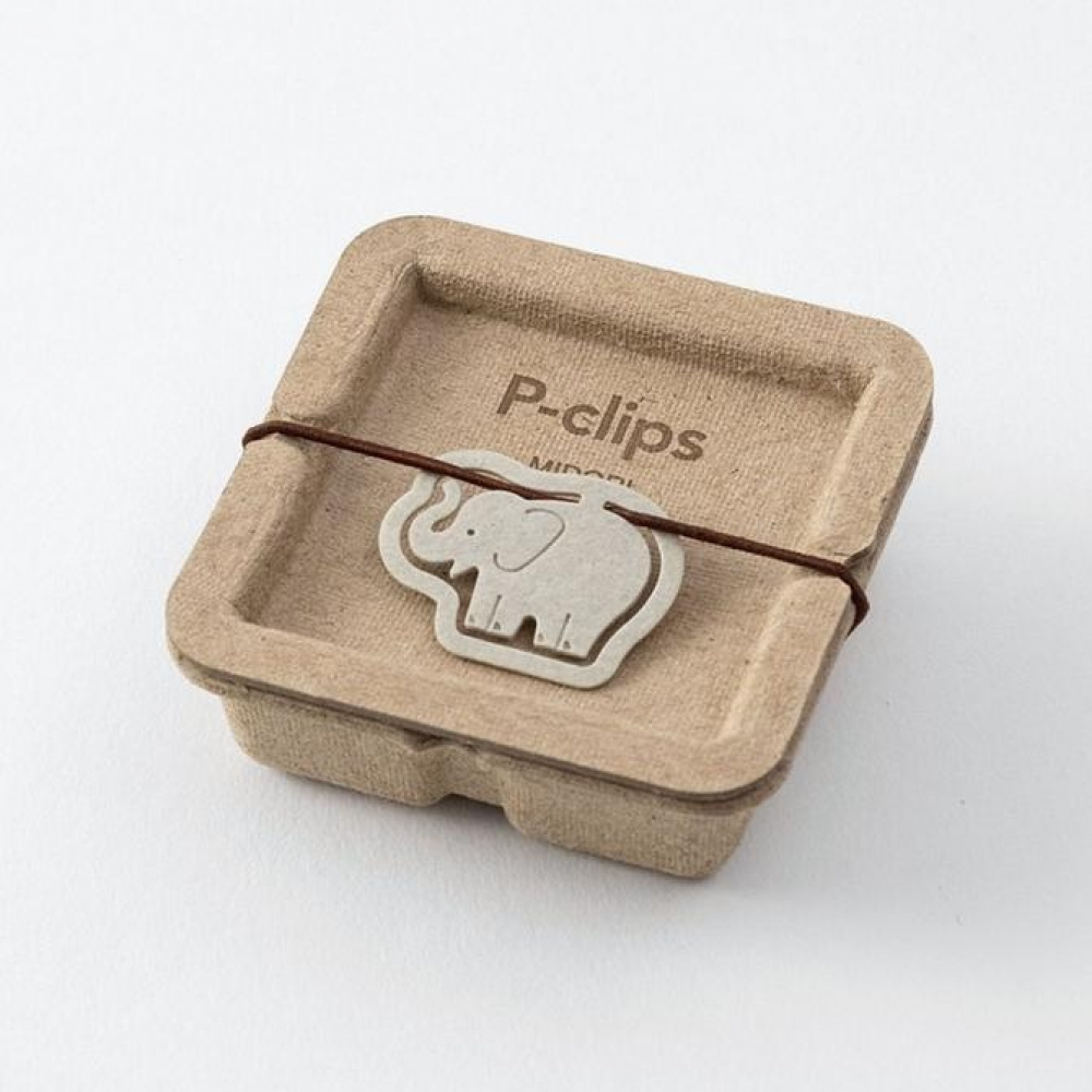 Gem av återvunnen papp, Elefanter, 16 st, P-CLIPS - PAPER ELEPHANTS, Midori, Mix i gruppen Förvaring / Kontorsmaterial hos SmartaSaker.se (40989)