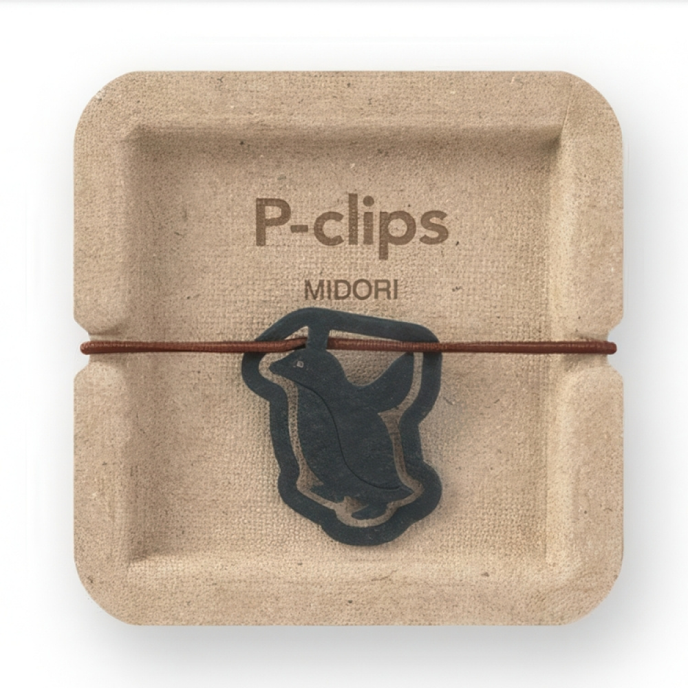 Gem av återvunnen papp, Pingviner, 16 st, P-CLIPS - PAPER PENGUINS, Midori, Mix i gruppen Förvaring / Kontorsmaterial hos SmartaSaker.se (40991)