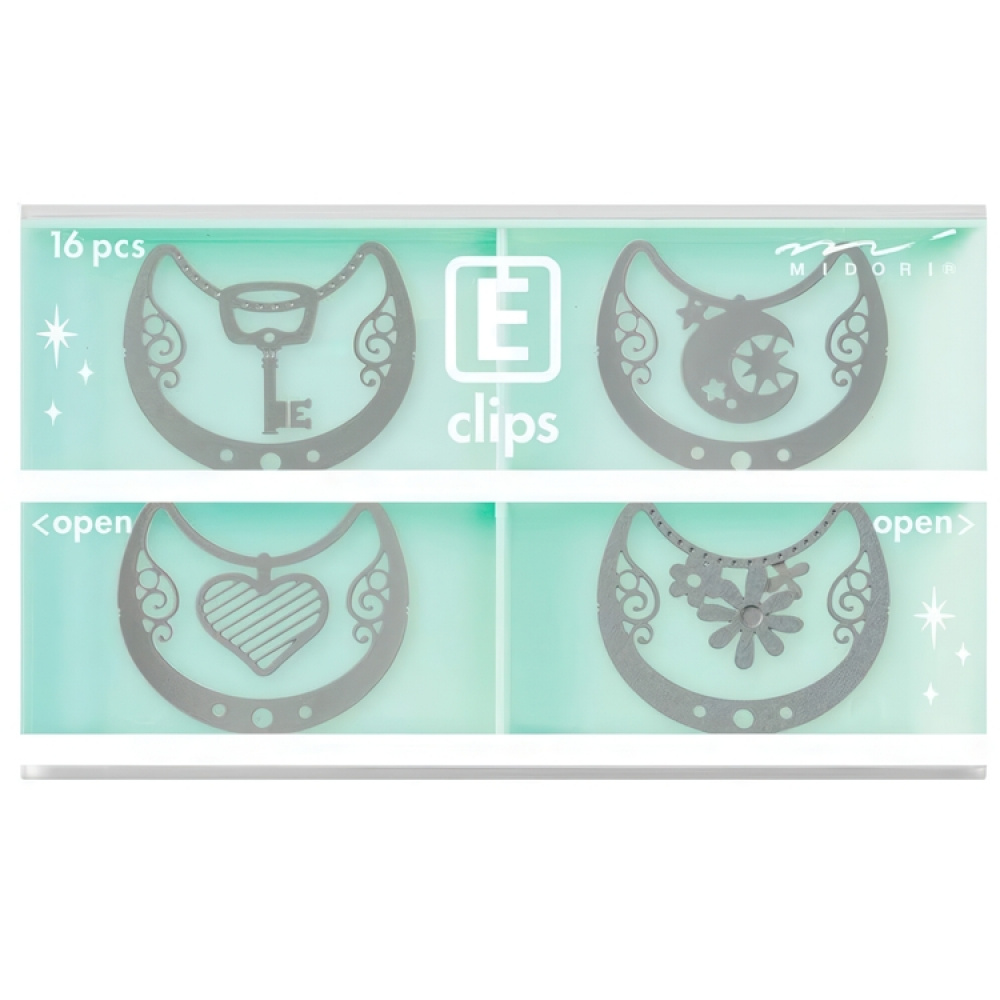 Gem i form av halsband E-CLIPS - NECKLACE, 16 st, Midori, Silver i gruppen Förvaring / Kontorsmaterial hos SmartaSaker.se (40993)