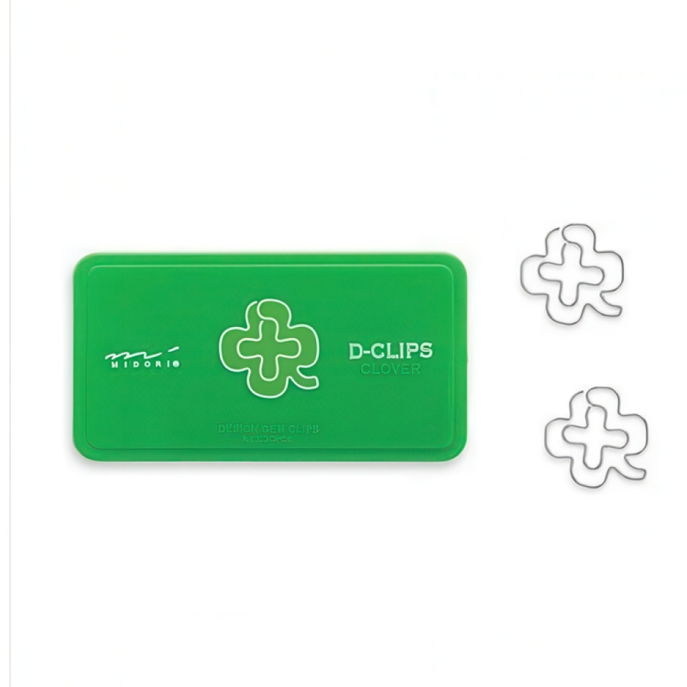 Gem, klöverblad, 30 st, D-CLIPS CLOVER, Grön / silver i gruppen Förvaring / Kontorsmaterial hos SmartaSaker.se (41001)