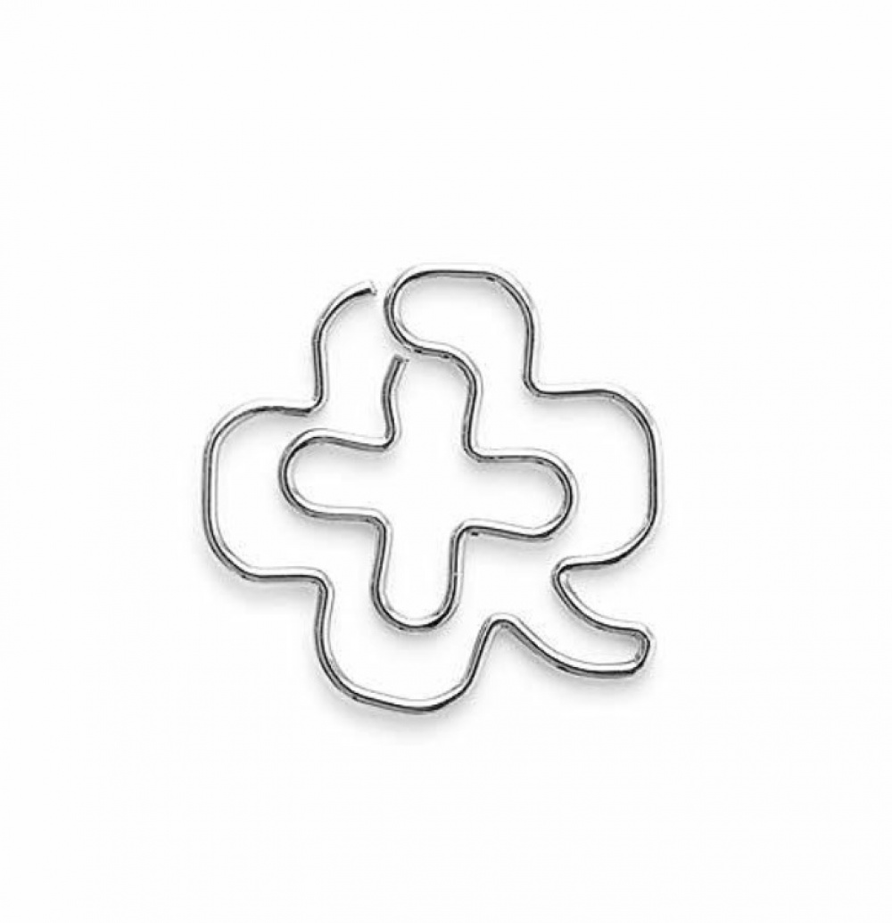 Gem, klöverblad, 30 st, D-CLIPS CLOVER, Grön / silver i gruppen Förvaring / Kontorsmaterial hos SmartaSaker.se (41001)