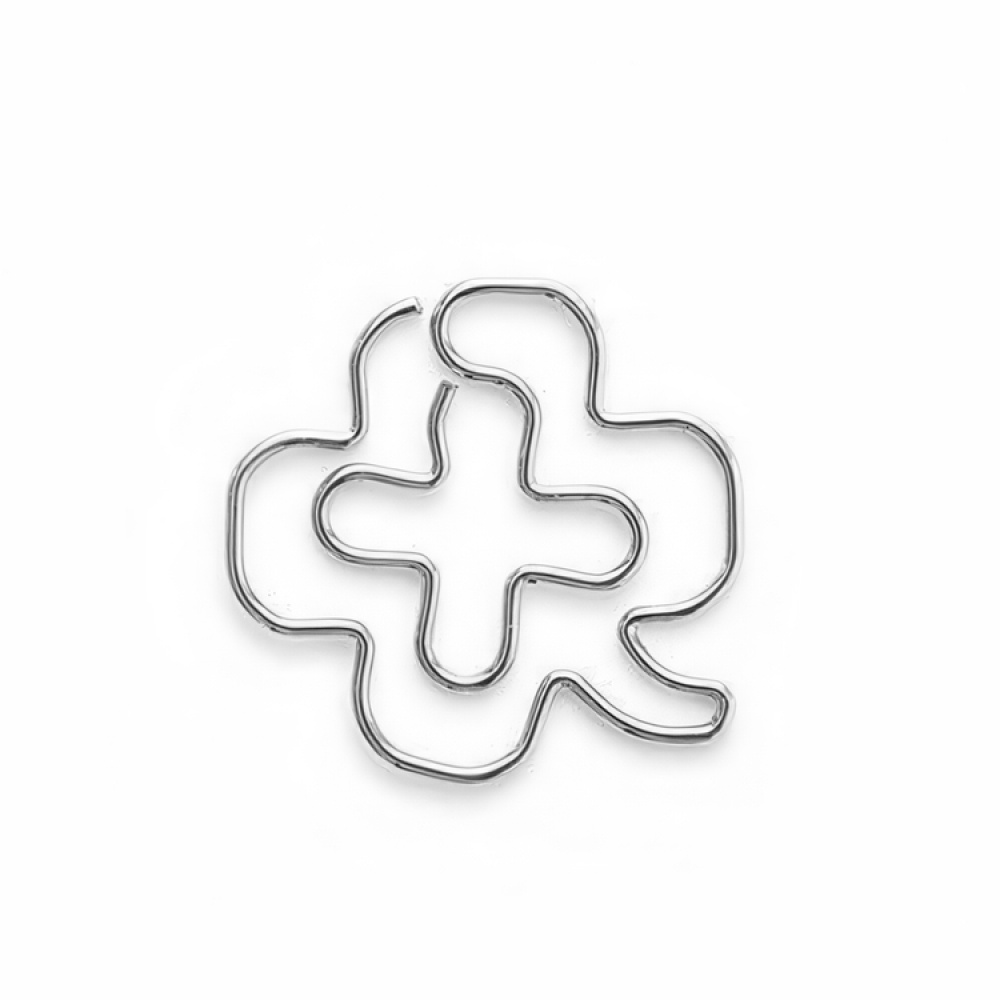 Gem, klöverblad, 30 st, D-CLIPS CLOVER, Grön / silver i gruppen Förvaring / Kontorsmaterial hos SmartaSaker.se (41001)