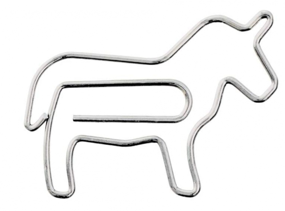 Gem, Små Hästar, 20 st, D-CLIPS HORSE, Midori, Orange / Silver i gruppen Förvaring / Kontorsmaterial hos SmartaSaker.se (41002)