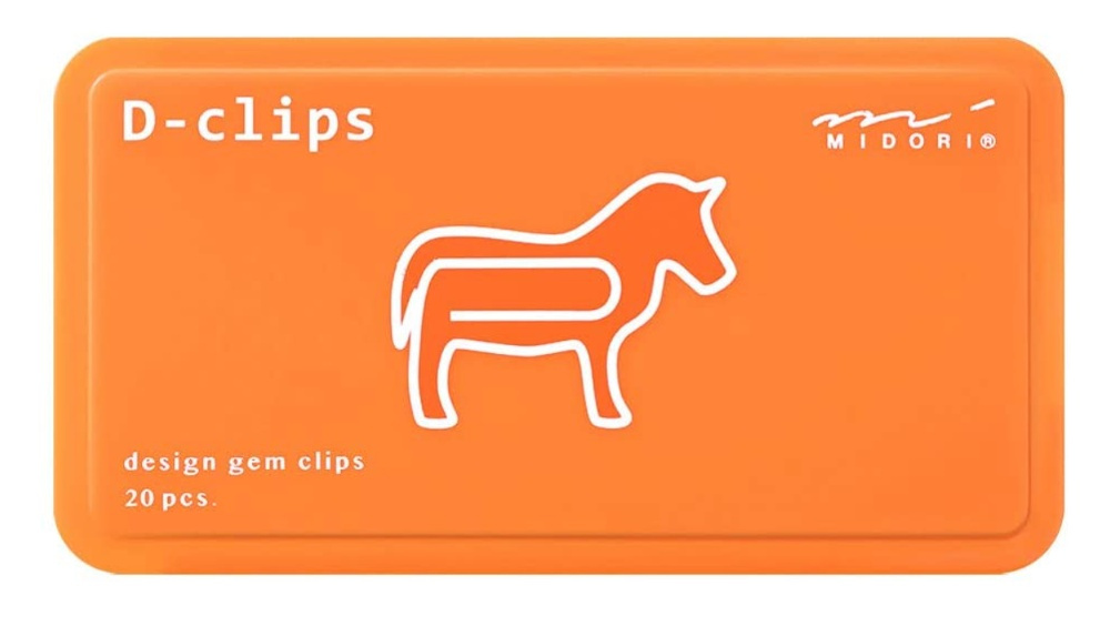 Gem, Små Hästar, 20 st, D-CLIPS HORSE, Midori, Orange / Silver i gruppen Förvaring / Kontorsmaterial hos SmartaSaker.se (41002)
