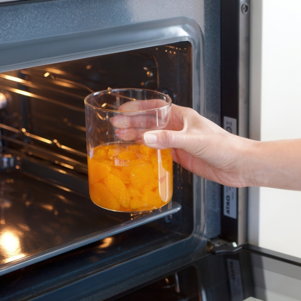 Glasburk 0,6L, STACKABLE MEDIUM JAR, Ø 10,4 x H 8,5 cm, Brabantia, Klar / Mörkgrå i gruppen Förvaring / Köksförvaring / Förvaringsburkar / Brabantia förvaringsburkar hos SmartaSaker.se (41004)