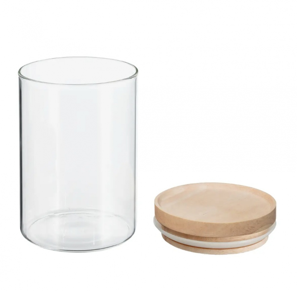Glasburk för torrvaror, 0,6 L, HERMET ROUND SMALL, Klar / Natur i gruppen Förvaring / Köksförvaring / Förvaringslådor och burkar hos SmartaSaker.se (41010)