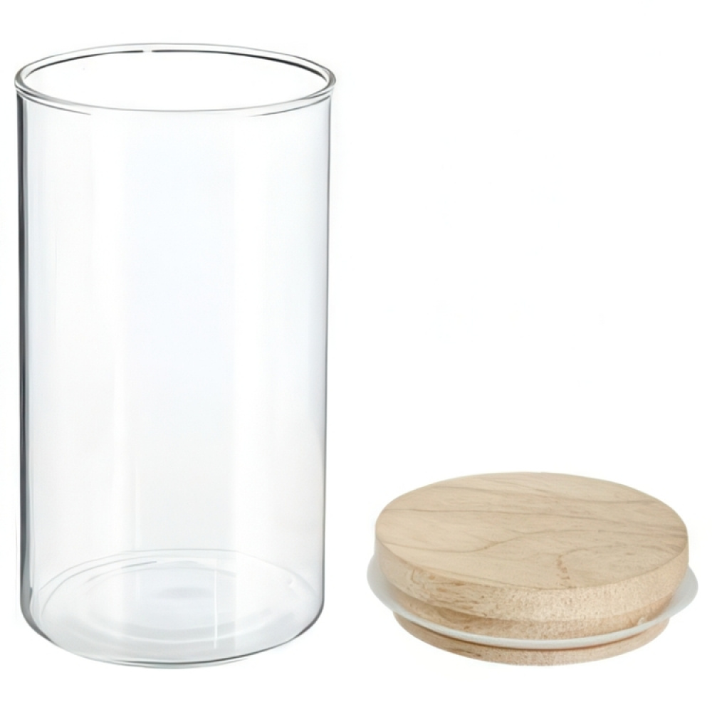Glasburk för torrvaror, 1 L, HERMET ROUND Medium, Klar / Natur i gruppen Förvaring / Köksförvaring / Förvaringsburkar hos SmartaSaker.se (41014)