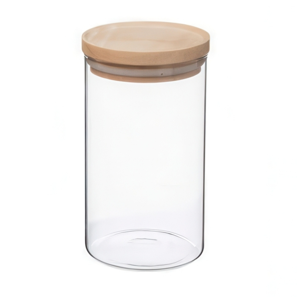 Glasburk för torrvaror, 1 L, HERMET ROUND Medium, Klar / Natur i gruppen Förvaring / Köksförvaring / Förvaringsburkar hos SmartaSaker.se (41014)