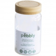 Glasburk med bambulock, 650 ml, PEBBLY MEDIUM ROUND POT, Ø 8,5 x H 17 cm, Klar / Natur Glasburk med bambulock, 650 ml, PEBBLY MEDIUM ROUND POT, Ø 8,5 x H 17 cm, Klar / Natur