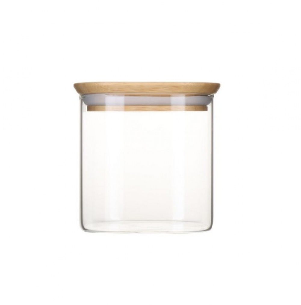 Glasburkar för torrvaror, 0,8 L, 3 st, PEBBLY SQUARE SMALL, Klar / Bambu i gruppen Förvaring / Köksförvaring / Förvaringslådor och burkar hos SmartaSaker.se (41024)