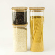 Glasburkar för torrvaror, 3 st, PEBBLY SQUARE MIX, Klar / Bambu Glasburkar för torrvaror, 3 st, PEBBLY SQUARE MIX, Klar / Bambu