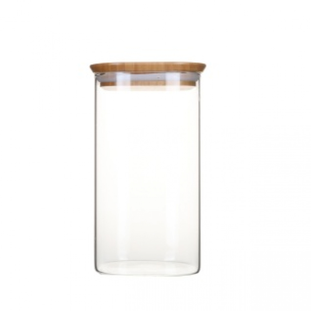 Glasburkar för torrvaror, 3 st, PEBBLY SQUARE MIX, Klar / Bambu i gruppen Förvaring / Köksförvaring / Förvaringslådor och burkar hos SmartaSaker.se (41025)