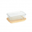 Glasmatlåda med Bambulock, 1,8 L, PEBBLY XL COOK & STORE, 23 x 16,5 x H 8 cm, Klar / Natur Glasmatlåda med Bambulock, 1,8 L, PEBBLY XL COOK & STORE, 23 x 16,5 x H 8 cm, Klar / Natur