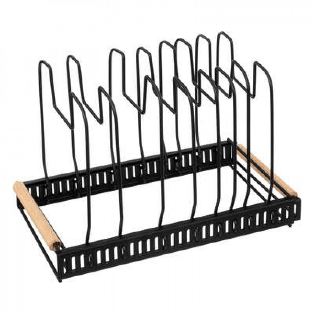 Grytlocks- & Stekpannförvaring, SIMPLY SMART, Justerbar 32,5 - 58,5 cm, Svart / Natur i gruppen Förvaring / Köksförvaring / Organisera köksskåp hos SmartaSaker.se (41044)