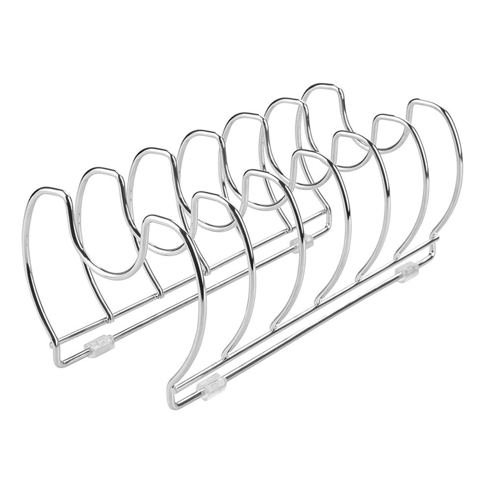 Grytlocks- & Stekpannsförvaring, 6 Fack, ID COOKWARE ORGANIZER, Silver i gruppen Förvaring / Köksförvaring / Organisera köksskåp hos SmartaSaker.se (41045)