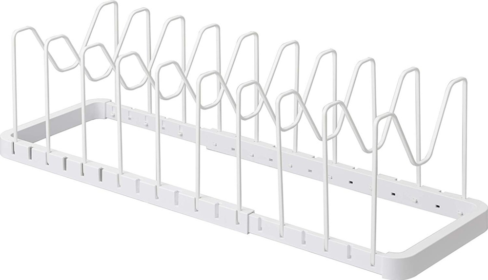 Grytlocks- & Stekpannsförvaring, Justerbar, TOWER, Yamazaki, Justerbar 45 - 82 cm, vit i gruppen Förvaring / Köksförvaring / Organisera köksskåp hos SmartaSaker.se (41047)