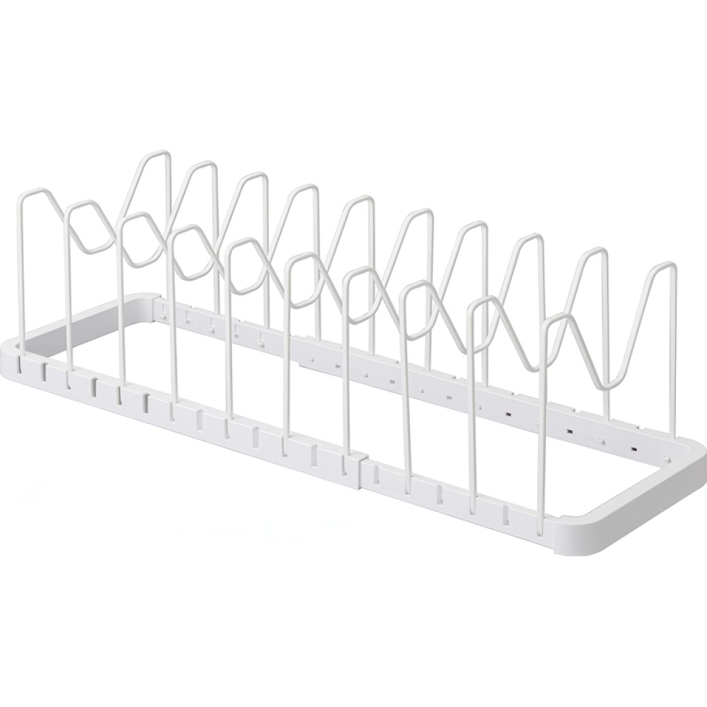 Grytlocks- & Stekpannsförvaring, Justerbar, TOWER, Yamazaki, Justerbar 45 - 82 cm, vit i gruppen Förvaring / Köksförvaring / Organisera köksskåp hos SmartaSaker.se (41047)