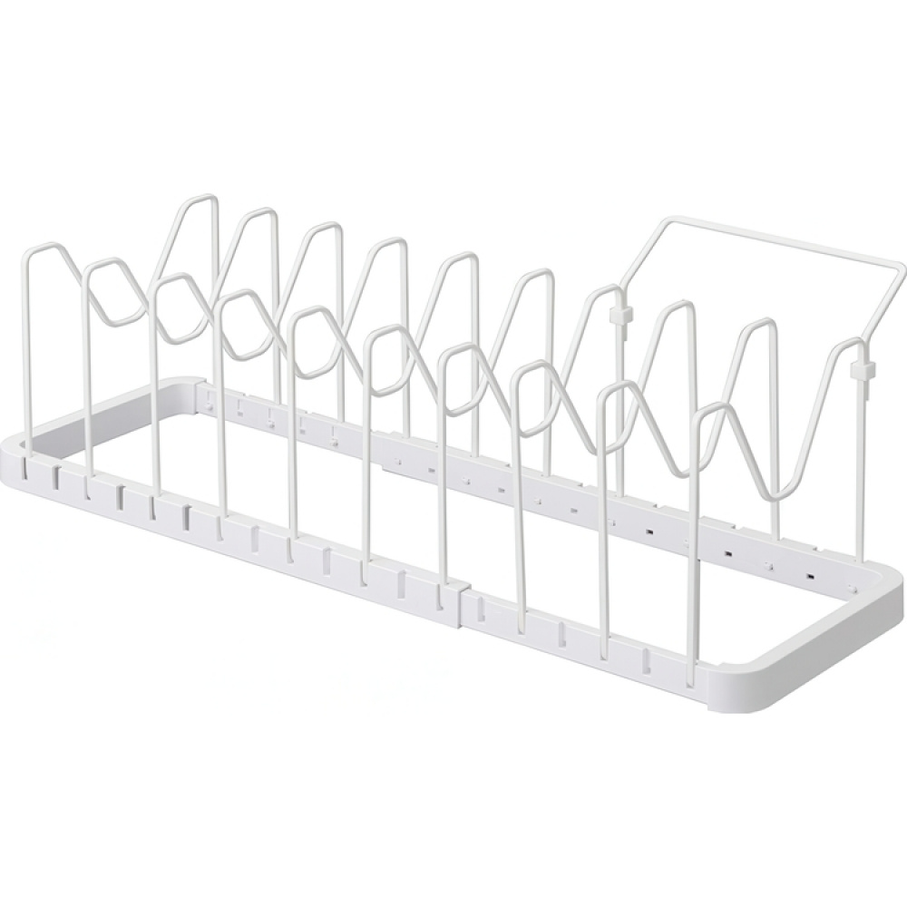 Grytlocks- & Stekpannsförvaring, Justerbar, TOWER, Yamazaki, Justerbar 45 - 82 cm, vit i gruppen Förvaring / Köksförvaring / Organisera köksskåp hos SmartaSaker.se (41047)