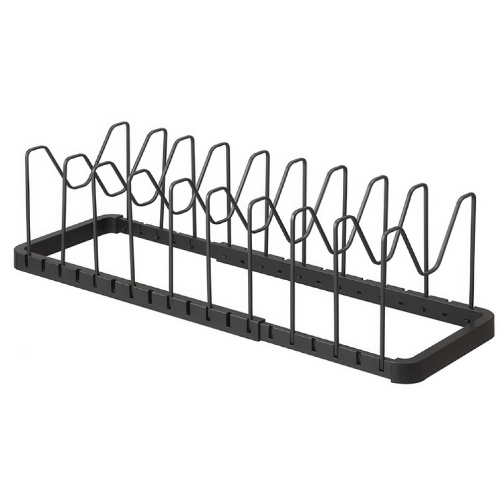 Grytlocks- & Stekpannsförvaring, TOWER, Yamazaki, Justerbar 45 - 82 cm, svart i gruppen Förvaring / Köksförvaring / Organisera köksskåp hos SmartaSaker.se (41049)