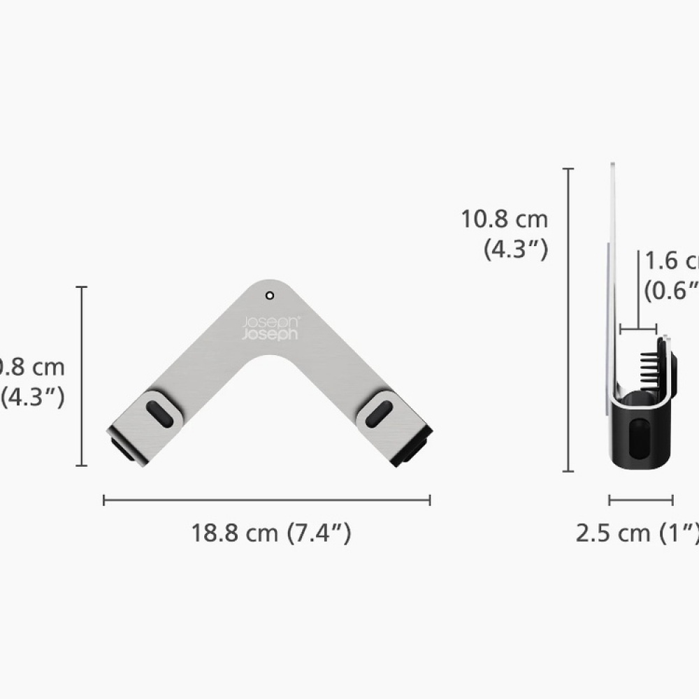 Grytlocksförvaring, Självhäftande, 2 st, SPACE PAN LID HOLDERS, Joseph Joseph, Rostfritt stål i gruppen Förvaring / Köksförvaring / Förvaringsburkar hos SmartaSaker.se (41050)
