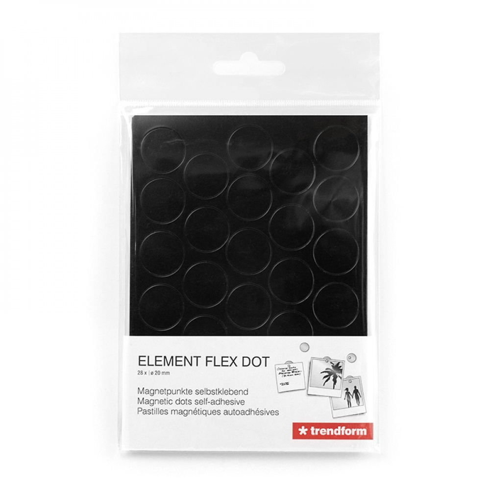 Gör ytan magnetisk, 28 st, MAGNETIC DOTS FLEX, Ã˜ 2 cm, Svart i gruppen Förvaring / Magneter och självhäftande / Magnetförvaring hos SmartaSaker.se (41057)