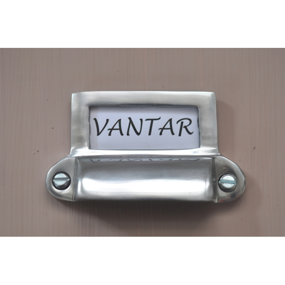 Handtag med etikett hållare, EXMEZ, 7 x H 4 cm, Silver i gruppen Förvaring / Magneter och självhäftande / Skyltar och etiketter hos SmartaSaker.se (41063)