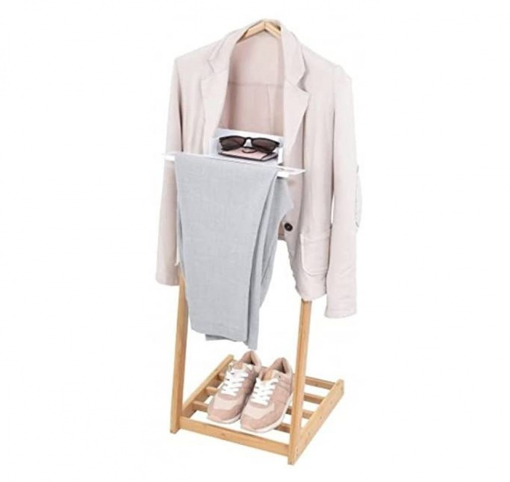 Herrbetjänt i Bambu, BAMBOO VALET STAND, Natur / Vit i gruppen Förvaring / Garderobsförvaring / Klädgarderober hos SmartaSaker.se (41074)
