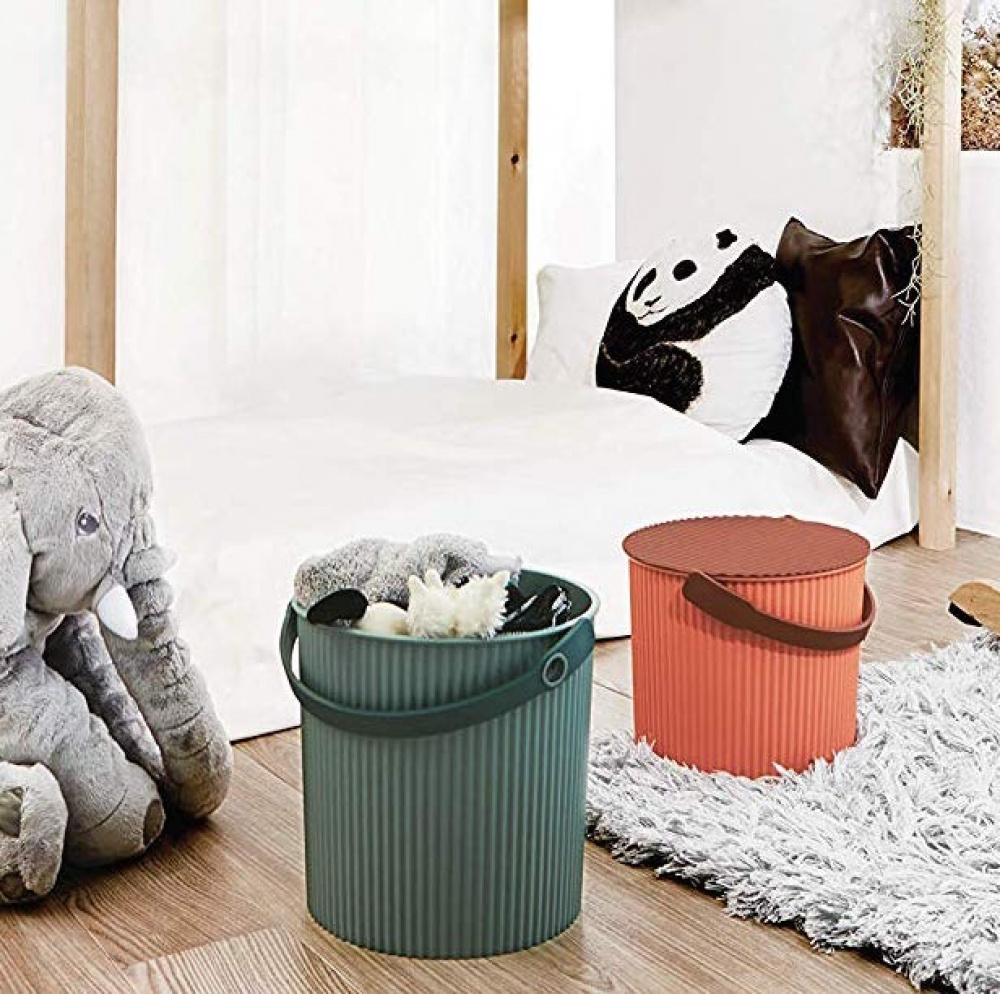 Hink / korg med lock, APRICOT MEDIUM OMNIOUTIL, 10 L, Aprikos i gruppen Förvaring / Förråd- och garageförvaring / Korgar och hinkar hos SmartaSaker.se (41077)