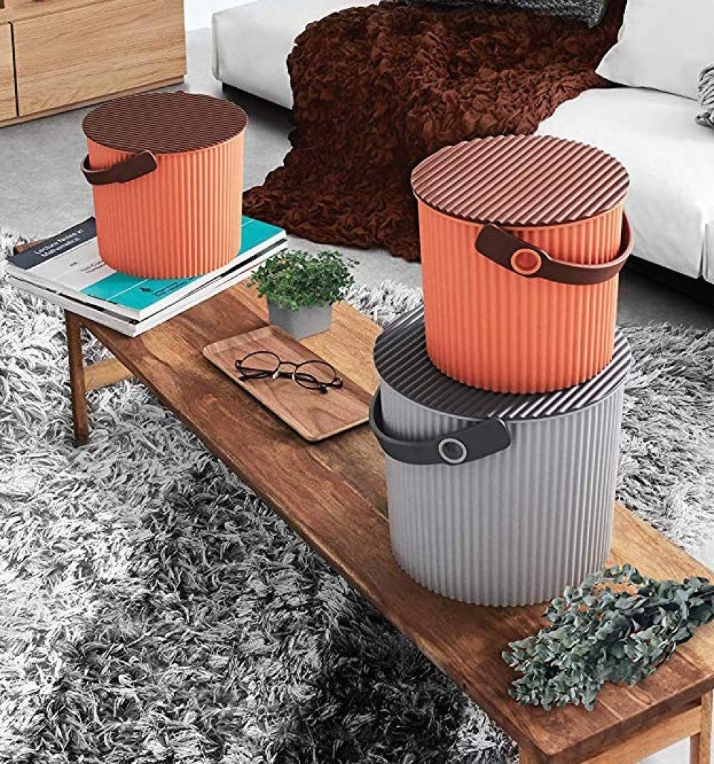 Hink / korg med lock, APRICOT SMALL OMNIOUTIL, 8L, Aprikos i gruppen Förvaring / Förråd- och garageförvaring / Korgar och hinkar hos SmartaSaker.se (41079)