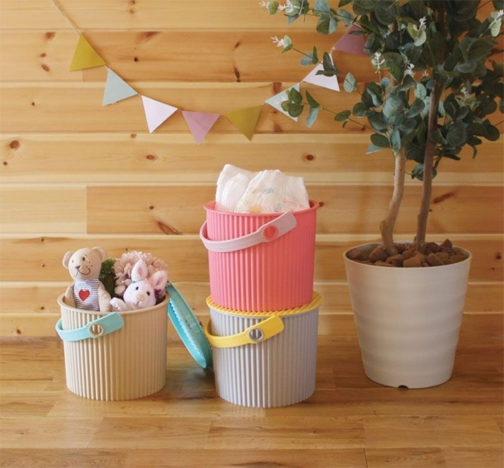 Hink / korg med lock, FLAMINGO PINK MINI OMNIOUTIL, 4 L, Cerice / Rosa i gruppen Förvaring / Förvaringslådor hos SmartaSaker.se (41098)