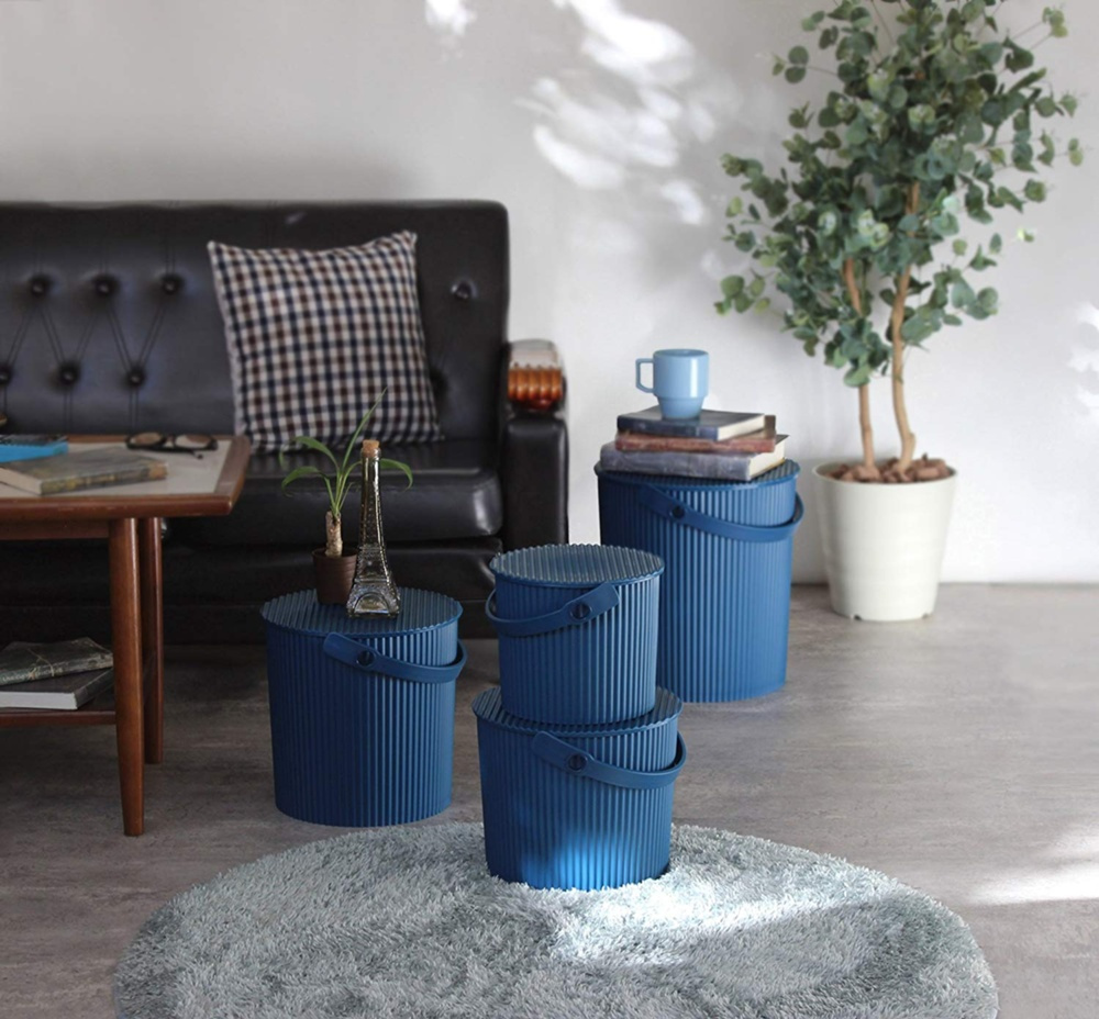 Hink / korg med lock, NAVY MEDIUM OMNIOUTIL, 10 L, Mörkblå i gruppen Förvaring / Förråd- och garageförvaring / Korgar och hinkar hos SmartaSaker.se (41121)