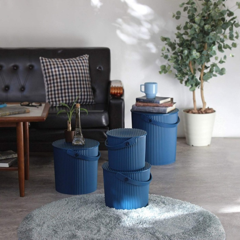 Hink / korg med lock, NAVY MEDIUM OMNIOUTIL, 10 L, Mörkblå i gruppen Förvaring / Förråd- och garageförvaring / Korgar och hinkar hos SmartaSaker.se (41121)