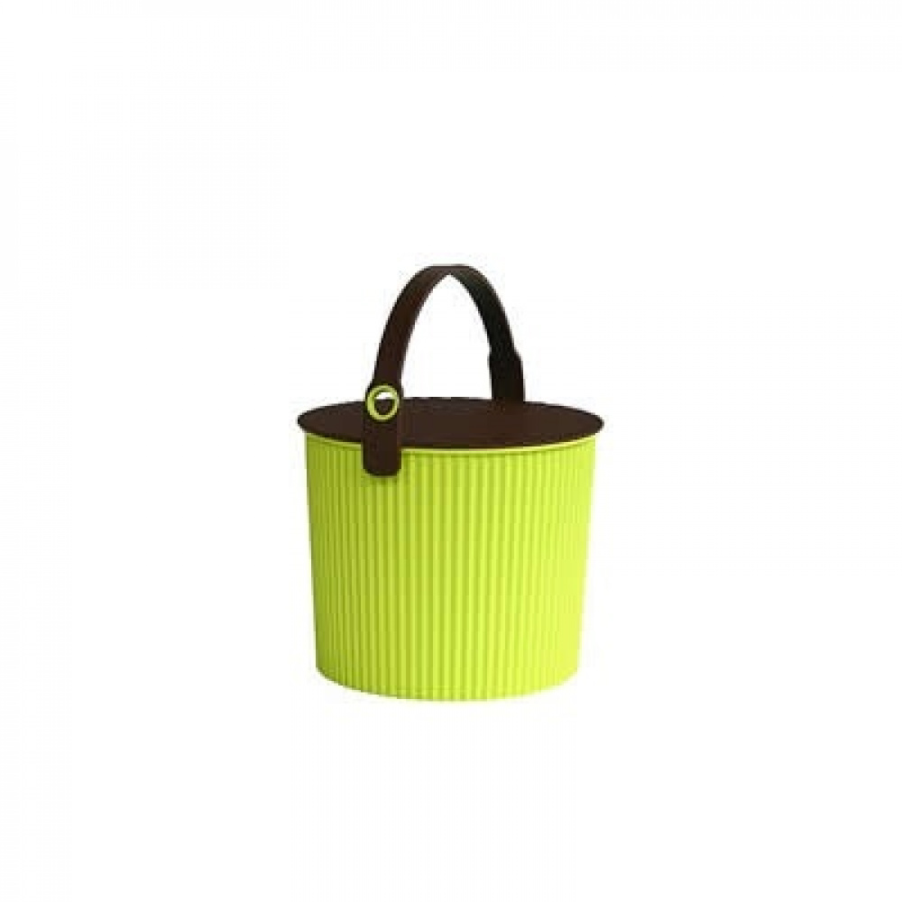 Hink / korg med lock, VIVID GREEN MINI OMNIOUTIL, 4 L, Grön / Brun i gruppen Förvaring / Förråd- och garageförvaring / Korgar och hinkar hos SmartaSaker.se (41147)