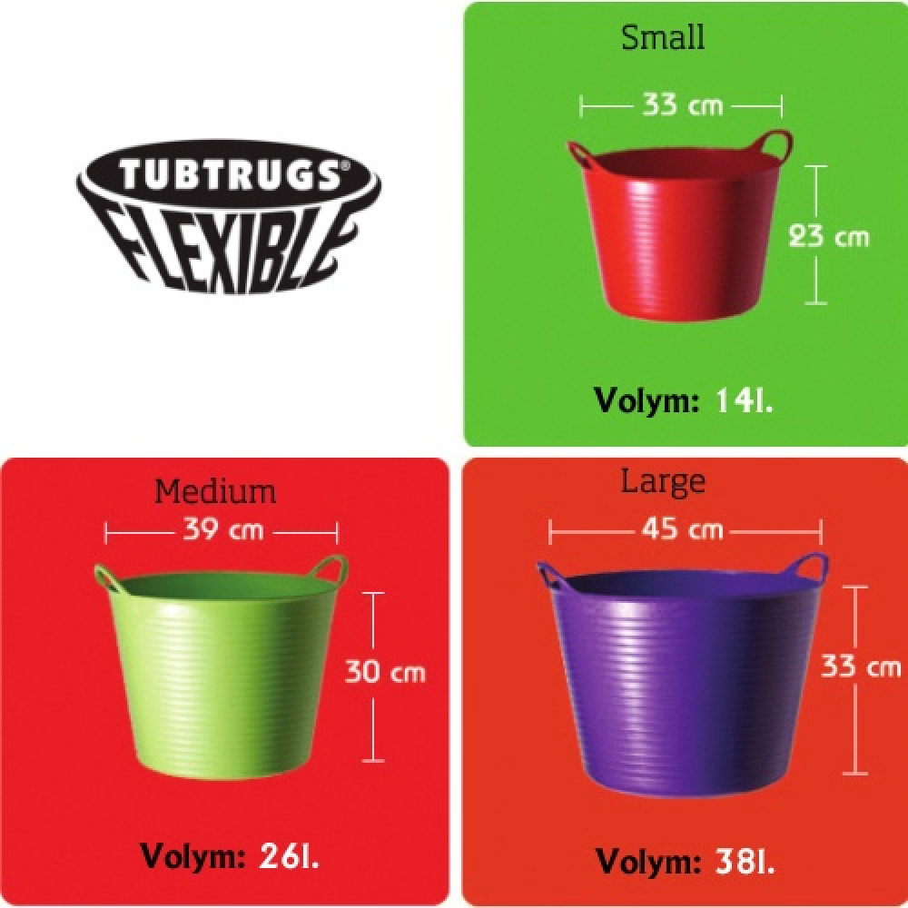 Hink, TUBTRUG LARGE, 38 Liter, Svart i gruppen Förvaring / Förråd- och garageförvaring / Korgar och hinkar hos SmartaSaker.se (41158)