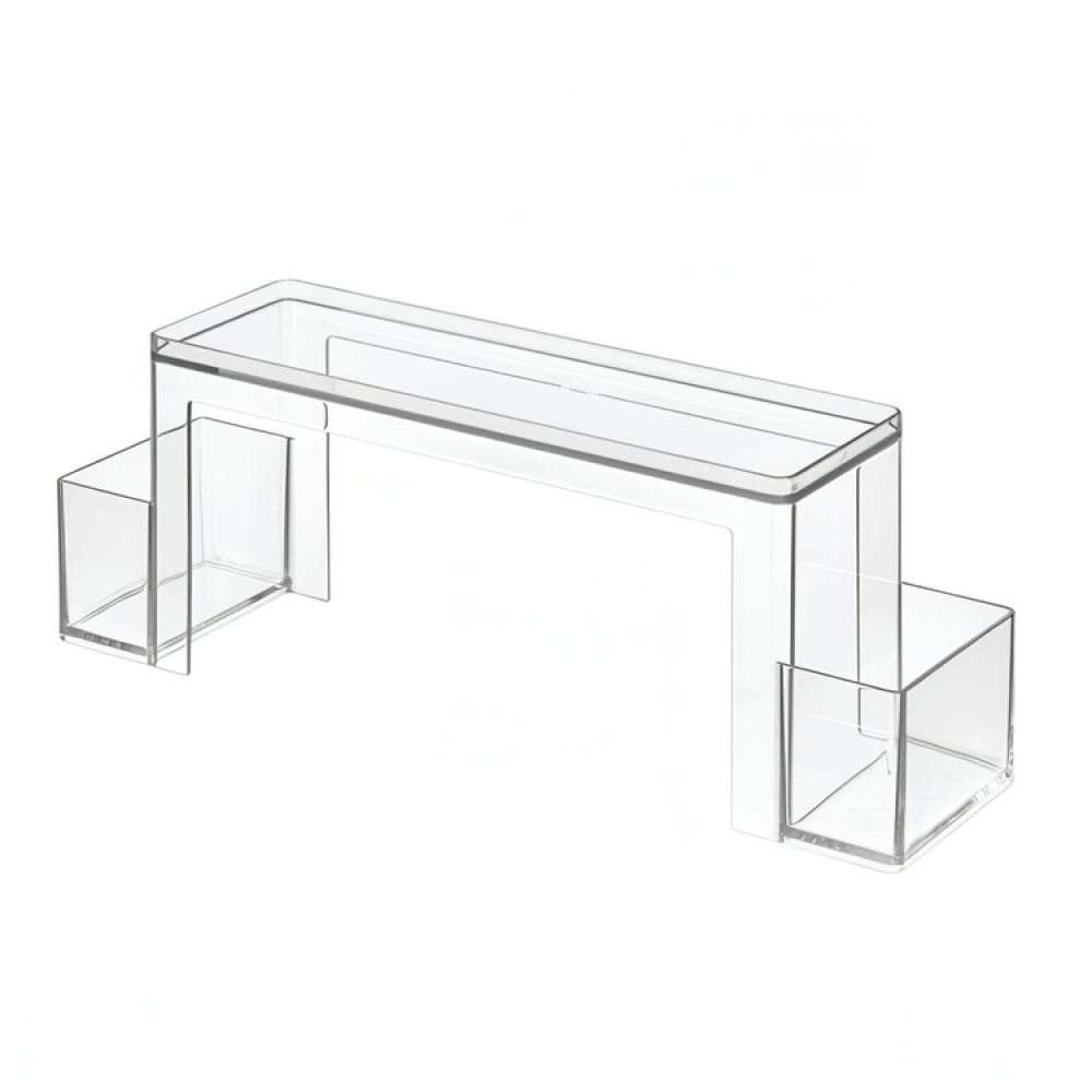 Hylla för badrumsskåpet, THE HOME EDIT 2-TIERD ORGANIZER, 31,8 x 8,3 x H 11,4 cm, Klar i gruppen Förvaring / Badrumsförvaring hos SmartaSaker.se (41166)