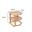 Hylla för hörn i bambu, BAMBOO ANGLE SHELF, 25,5 x 25,5 x H 23 cm, Natur Hylla för hörn i bambu, BAMBOO ANGLE SHELF, 25,5 x 25,5 x H 23 cm, Natur