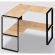 Hylla för hörn, 2-plan, BLACK & WOOD CORNER RACK, 40 x 40 x H 35 cm, Natur / Svart Hylla för hörn, 2-plan, BLACK & WOOD CORNER RACK, 40 x 40 x H 35 cm, Natur / Svart