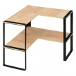 Hylla för hörn, 2-plan, BLACK & WOOD CORNER RACK, 40 x 40 x H 35 cm, Natur / Svart Hylla för hörn, 2-plan, BLACK & WOOD CORNER RACK, 40 x 40 x H 35 cm, Natur / Svart